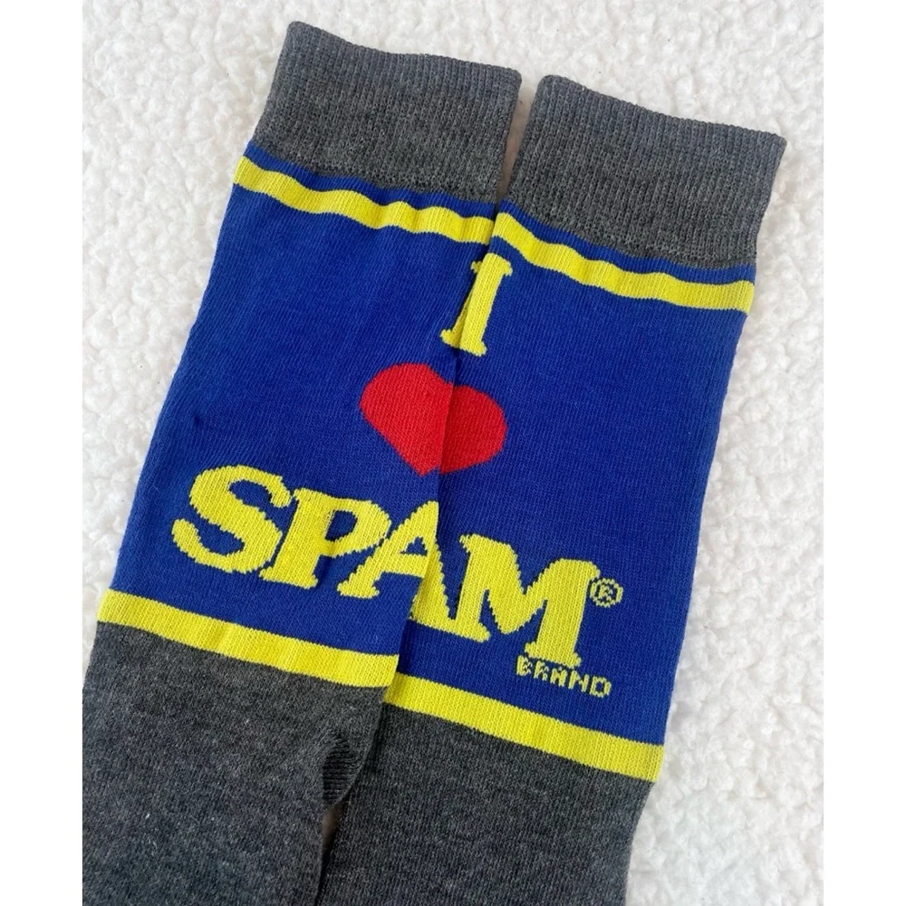 (NWOT) HORMEL FOODS • Grey/Multi “I ♥️ Spam” Novelty Tall Socks